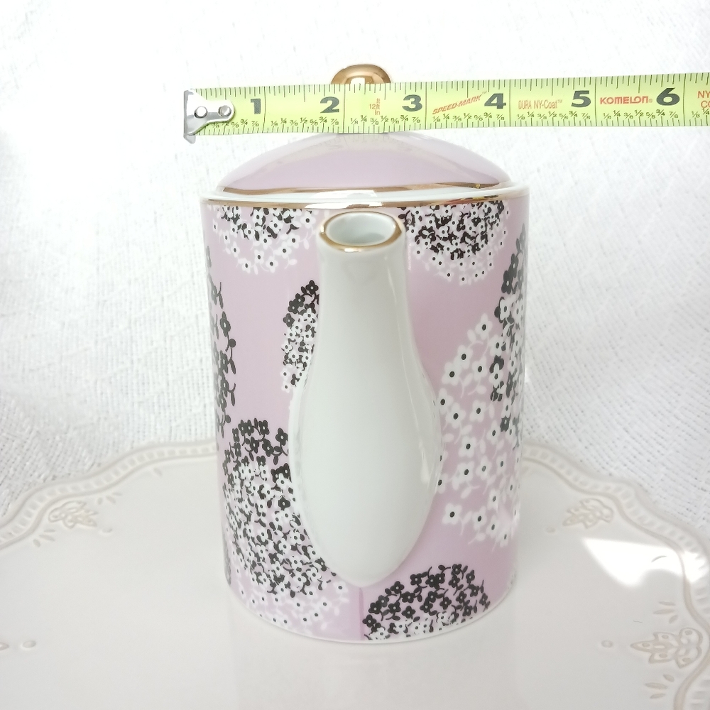 Grace Fine Ceramic Purple Floral Teapot - Picture 12 of 13